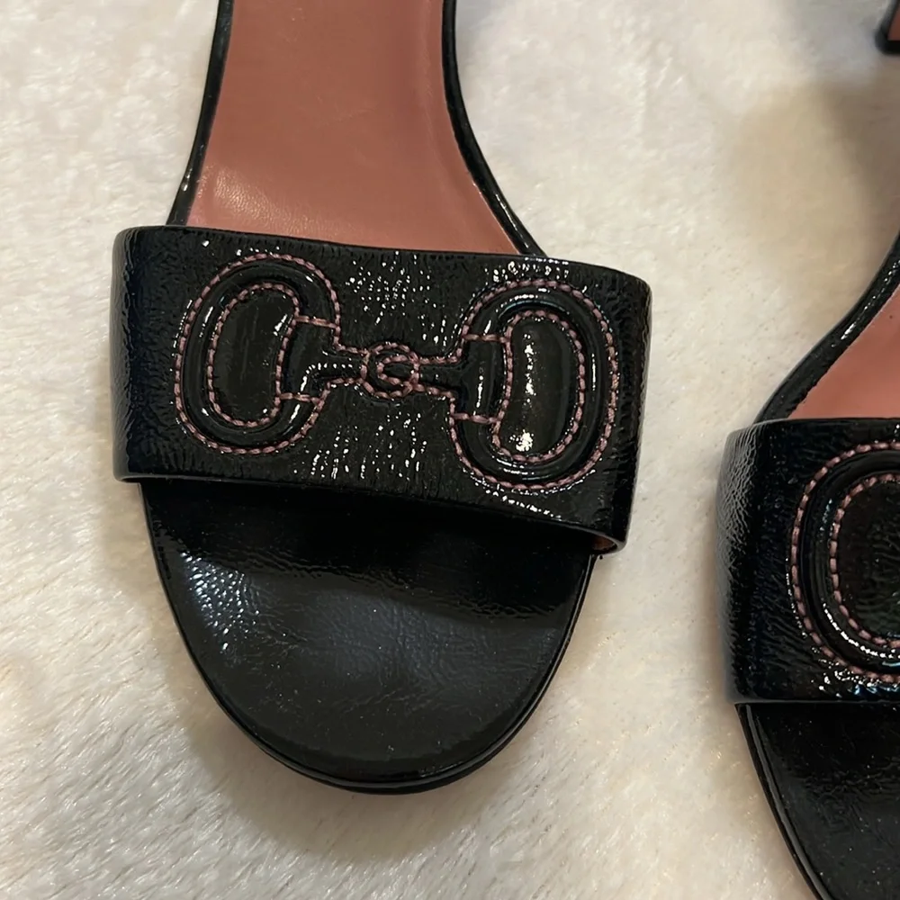 Gucci horsebit leather kitten heel sandals - Picture 2 of 5